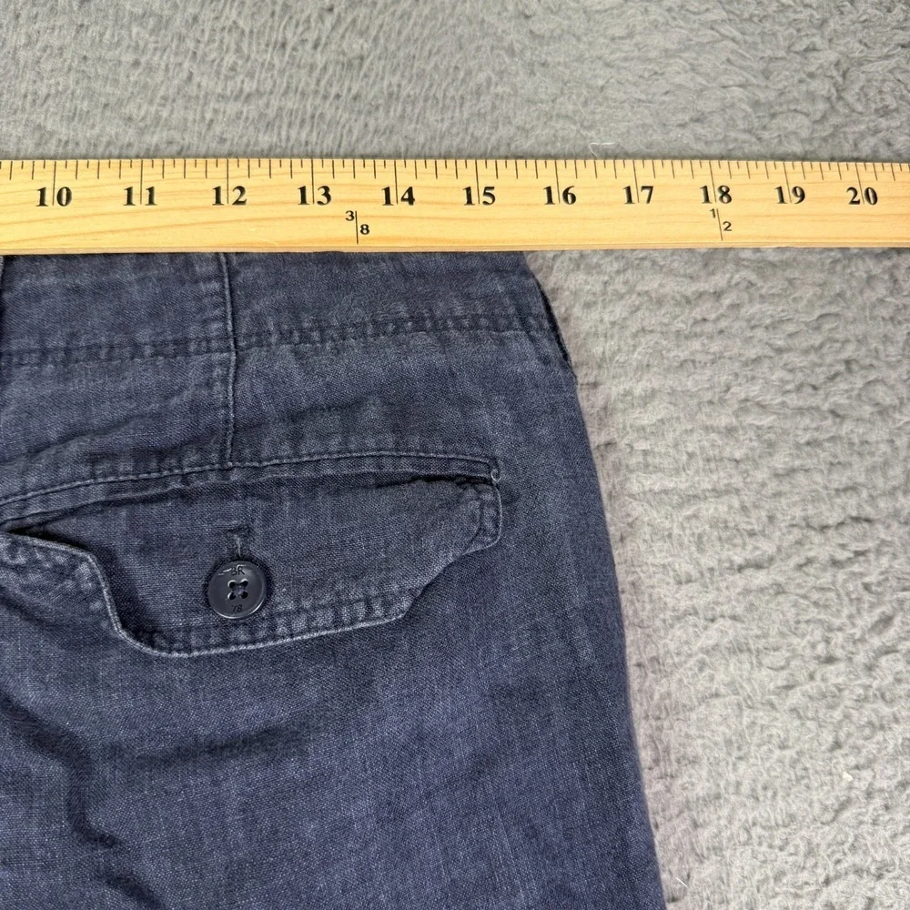 Banana Republic 100% Linen Pants Mens 30x30 Blue Chino Beach Drawstring Straight